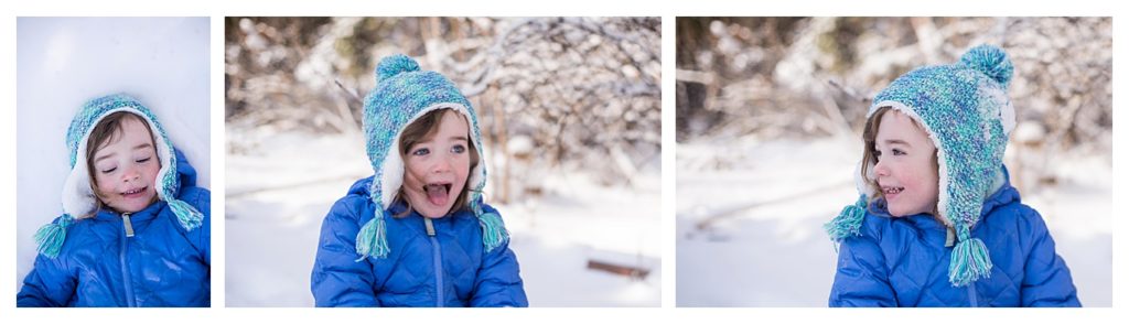 child in winter photo session